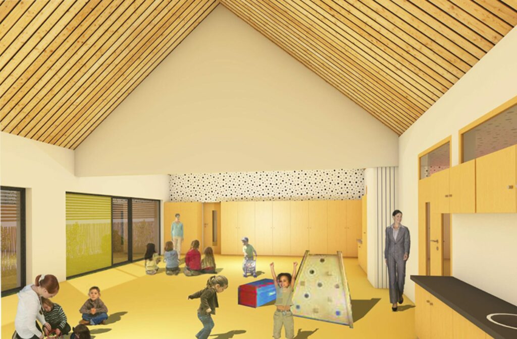 Architecte Alsace Guebwiller Wagner perspectives agence architecture construction rénovation extension réhabilitation agencement urbanisme BBC RE2020 biosourcé périscolaire concours école enfants groupe scolaire